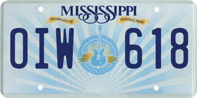 MS license plate OIW618