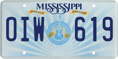 MS license plate OIW619