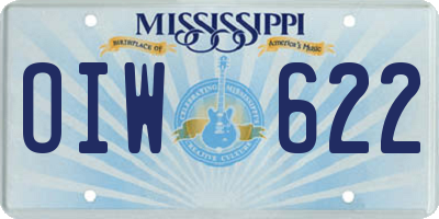 MS license plate OIW622