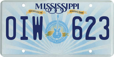 MS license plate OIW623