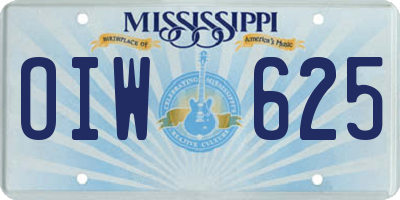 MS license plate OIW625