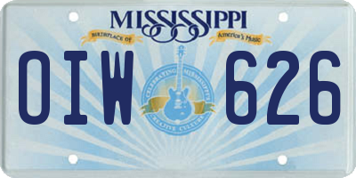 MS license plate OIW626