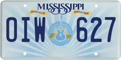 MS license plate OIW627