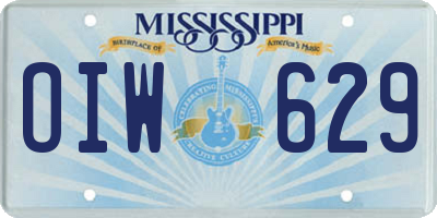 MS license plate OIW629