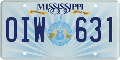 MS license plate OIW631