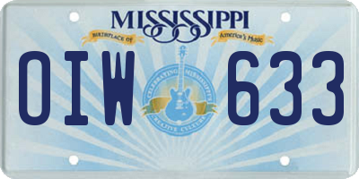 MS license plate OIW633