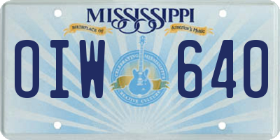 MS license plate OIW640