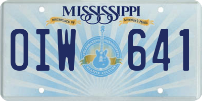 MS license plate OIW641