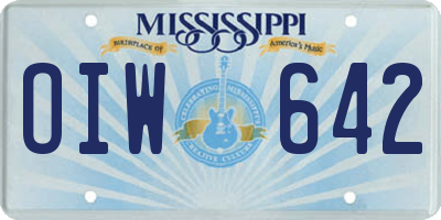 MS license plate OIW642