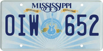 MS license plate OIW652