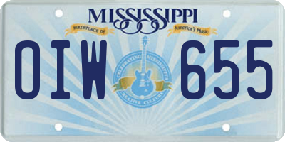 MS license plate OIW655