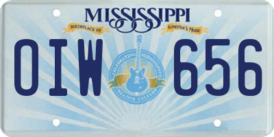 MS license plate OIW656