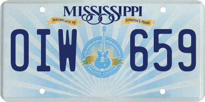 MS license plate OIW659