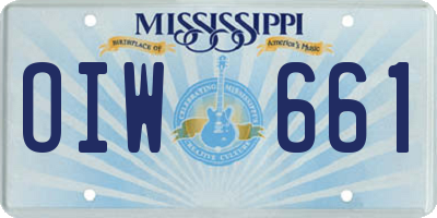 MS license plate OIW661
