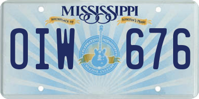 MS license plate OIW676