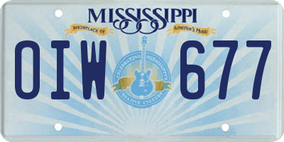 MS license plate OIW677