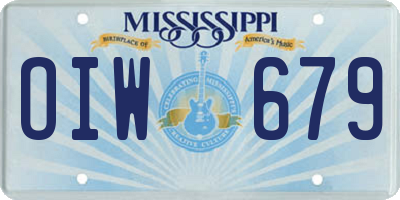 MS license plate OIW679