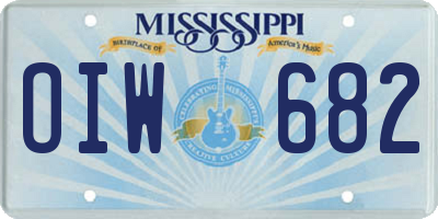 MS license plate OIW682