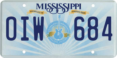 MS license plate OIW684