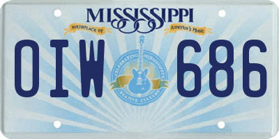 MS license plate OIW686