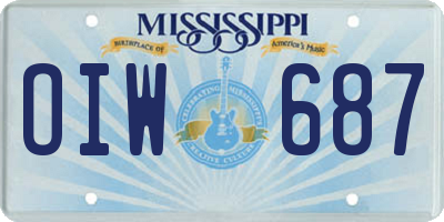 MS license plate OIW687