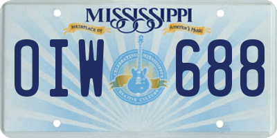 MS license plate OIW688