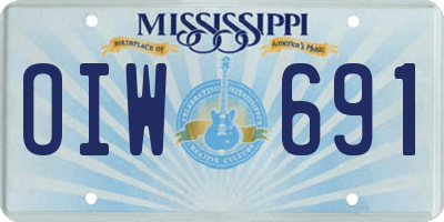MS license plate OIW691