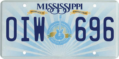 MS license plate OIW696