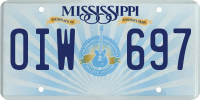 MS license plate OIW697