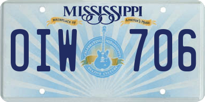 MS license plate OIW706