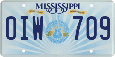 MS license plate OIW709
