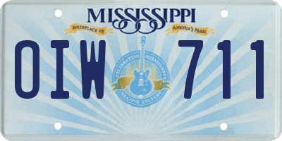 MS license plate OIW711