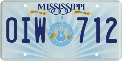 MS license plate OIW712