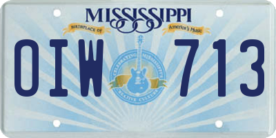 MS license plate OIW713