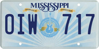 MS license plate OIW717