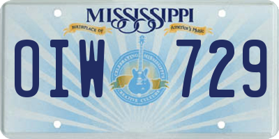 MS license plate OIW729