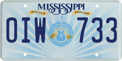MS license plate OIW733