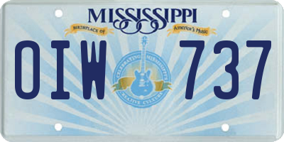 MS license plate OIW737