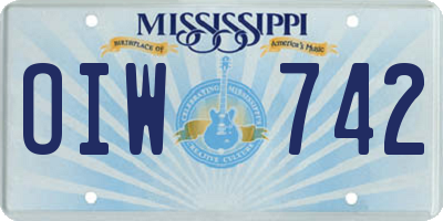 MS license plate OIW742