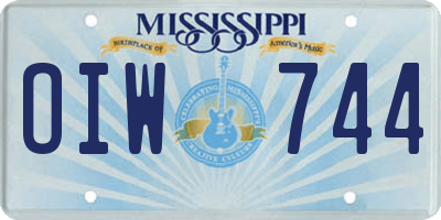 MS license plate OIW744