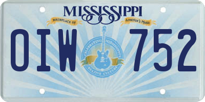 MS license plate OIW752