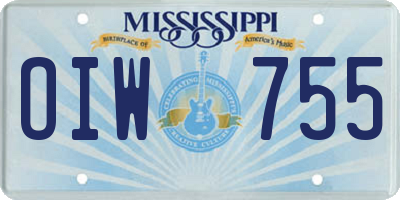 MS license plate OIW755