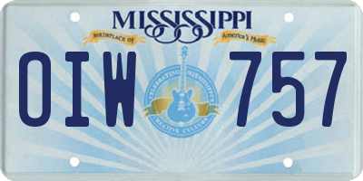 MS license plate OIW757