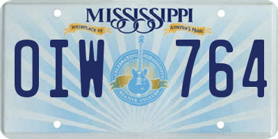 MS license plate OIW764