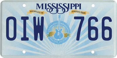 MS license plate OIW766