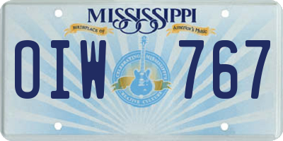 MS license plate OIW767