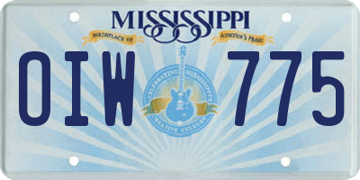 MS license plate OIW775
