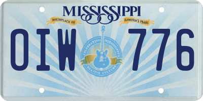 MS license plate OIW776