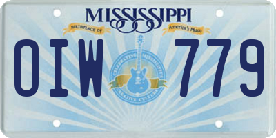 MS license plate OIW779