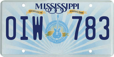 MS license plate OIW783